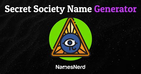 secret society name generator|Secret order and society names .